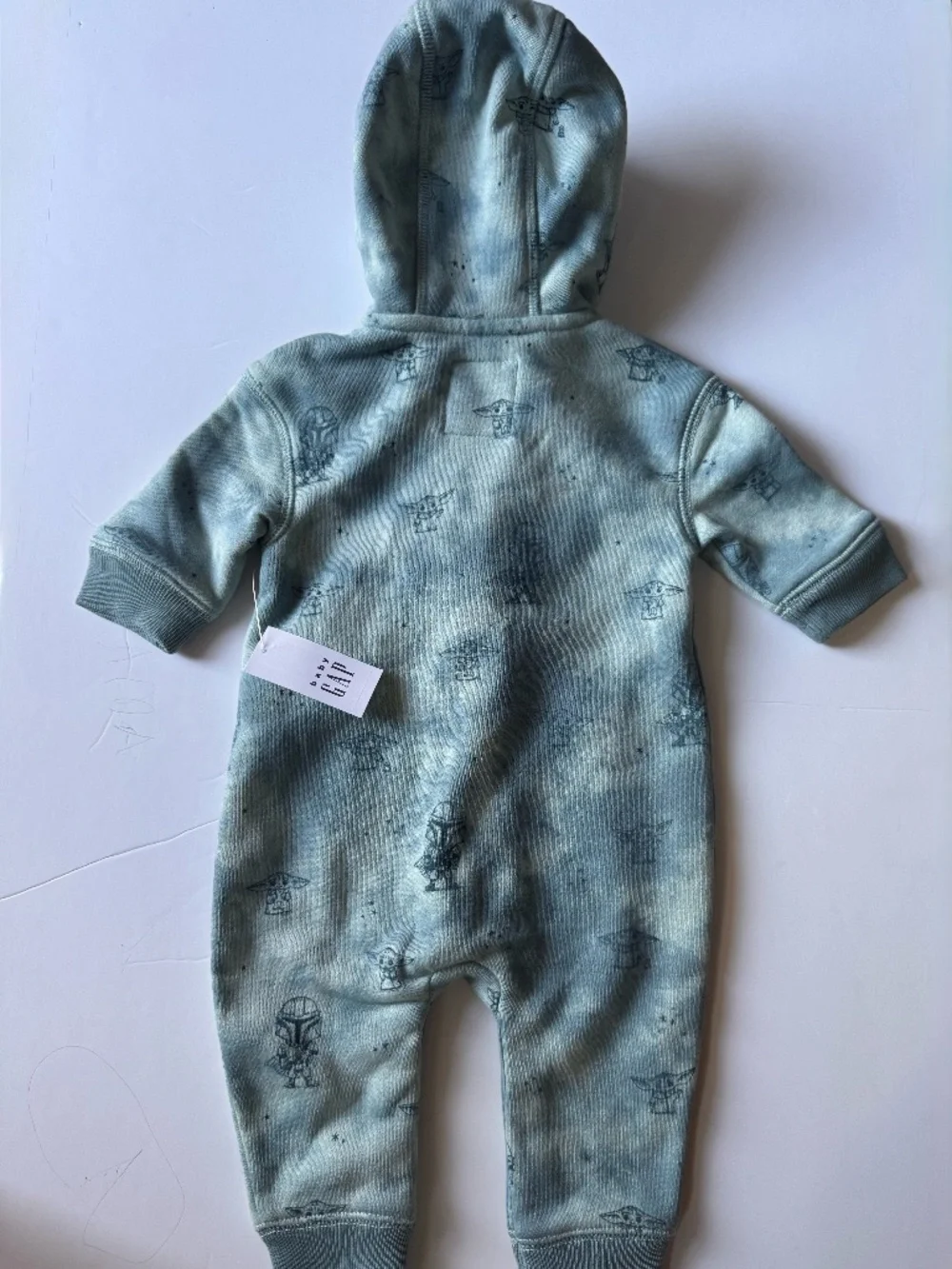 babyGap Star Wars Mandalorian Grogu “This Is The Way” Hooded Romper 0-3M NWT